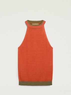 Momoni pink/ orange fusion halter top